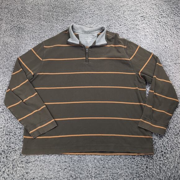 Banana Republic Sweater Men 2XL XXL Green Quarter Zip Modern Preppy Normcore - Picture 1 of 6